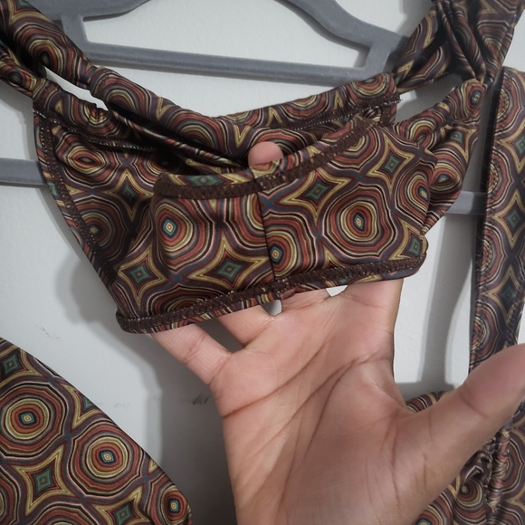 Strawberry Milk Mob Brown Green Cappuccino Retro Bikini - Size M - Picture 8 of 8